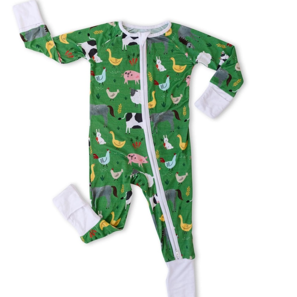 Little Sleepies Green Farm Animals Zippy
